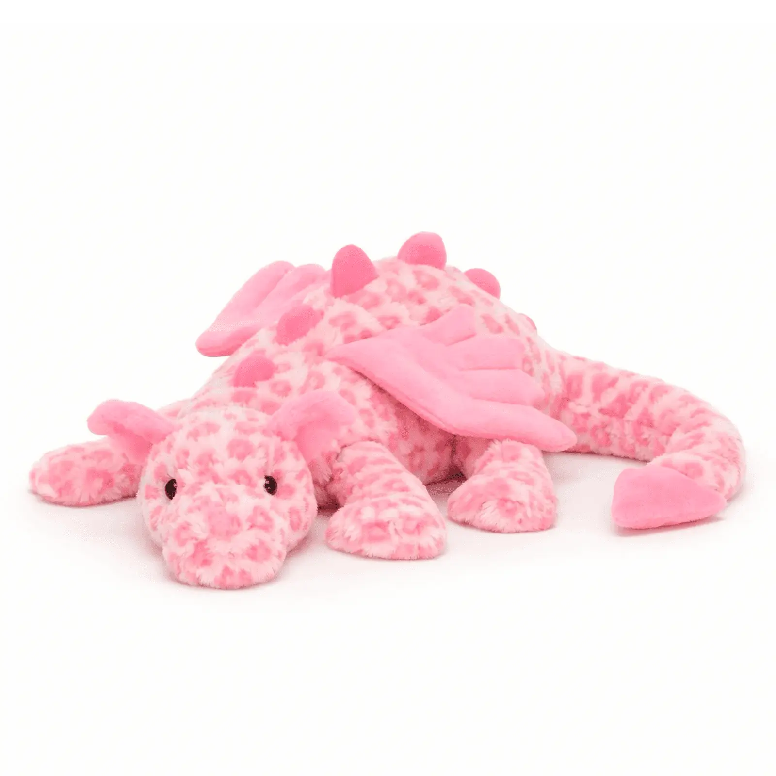 Jellycat Leopard Pink Dragon Stuffed Animal – Cute Pink Dragon Plush Toy, Ultra Soft Fantasy Companion for Cuddles & Gifts