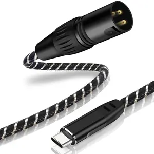 USB C to XLR Cable,6.6 FT XLR Male to USB C Converter Adapter,USB Type C to XL-R Male Output Stereo Cable for Amplifier, Speaker, Mixer Console, etc