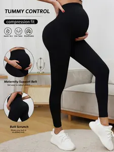 YOGA Women's Maternity Leggings, Maternity Yoga Pants, Soft Belly Support, Butt Lift Shaping, Tight and Comfortable, Comfortable Workout, Suitable for Pregnant Moms