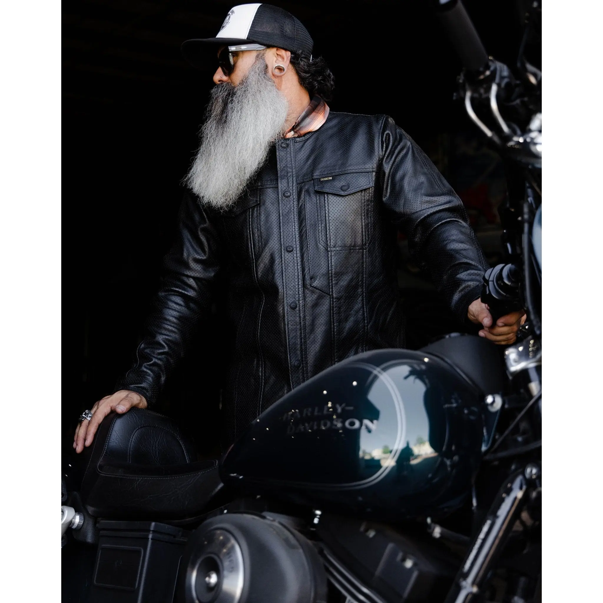 Reno Perforated Leather Shirt