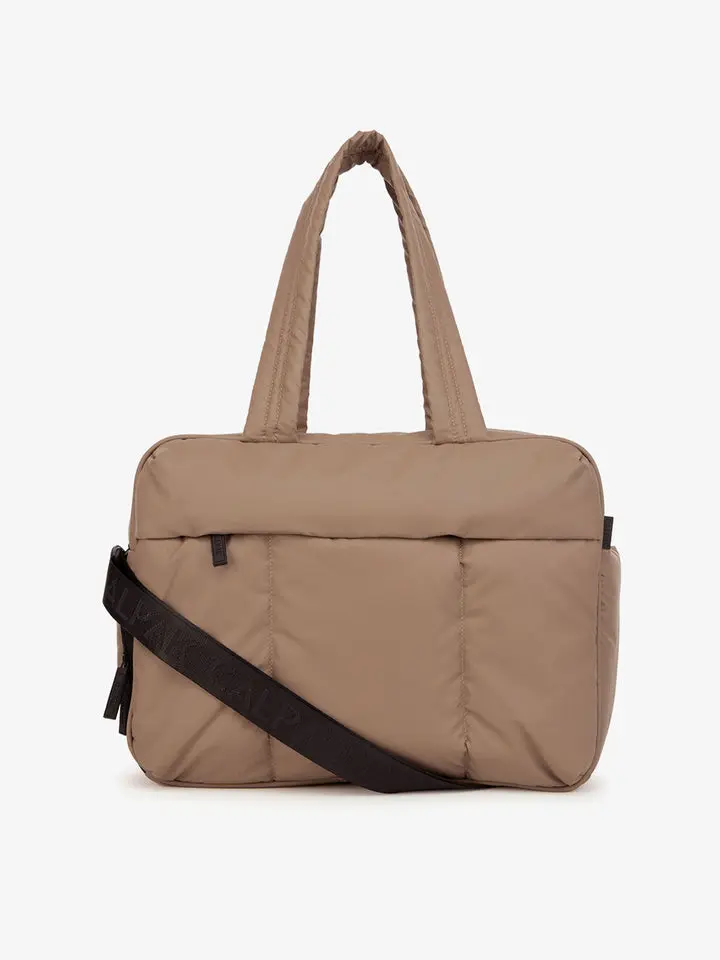 Calpak Luka Duffel Bag Chocolate - 9 Pockets for Smart Organization, Spacious Zippered Main Compartment, Dedicated Shoe Compartment, Durable Lightweight Material, Adjustable Shoulder Strap, Fits Under Airplane Seats