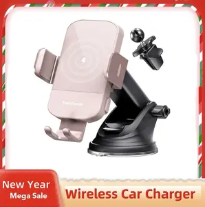 Wireless Car Charger, CHGeek 15W Fast Auto Clamping Car Charger Phone Holder fit for iPhone 15 14 13 12 11 Pro Max, Samsung Galaxy S23 S22 S21, etc Smartphone Cellphone Charging Mobile Electronic