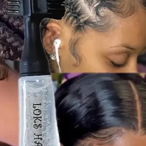 K Natural Hair Edge Brush, Comb, and Gel size 10ml