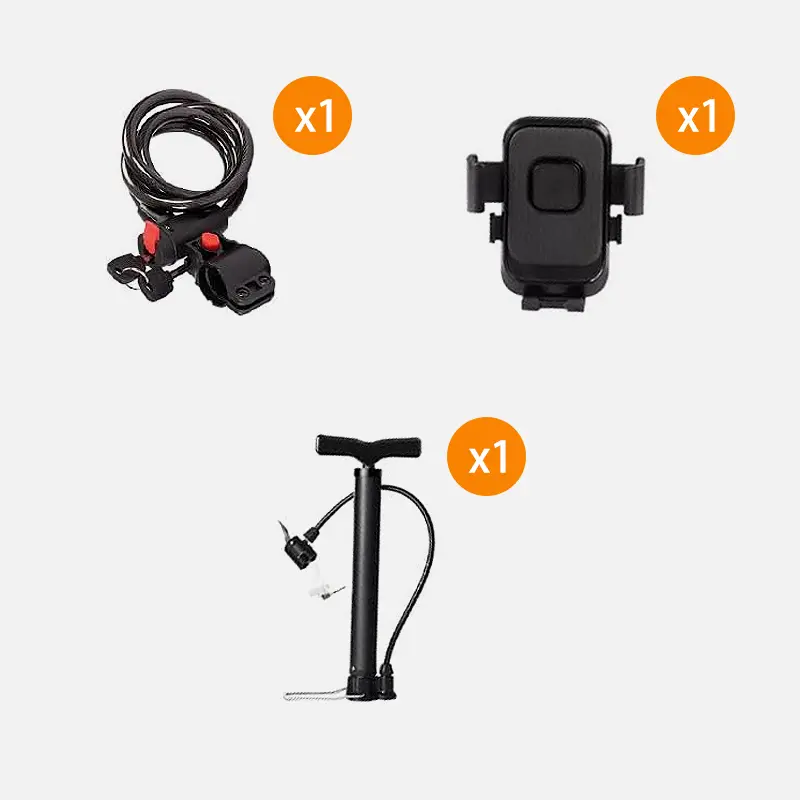 lock + pump + phone holder lock + pump + phone holder