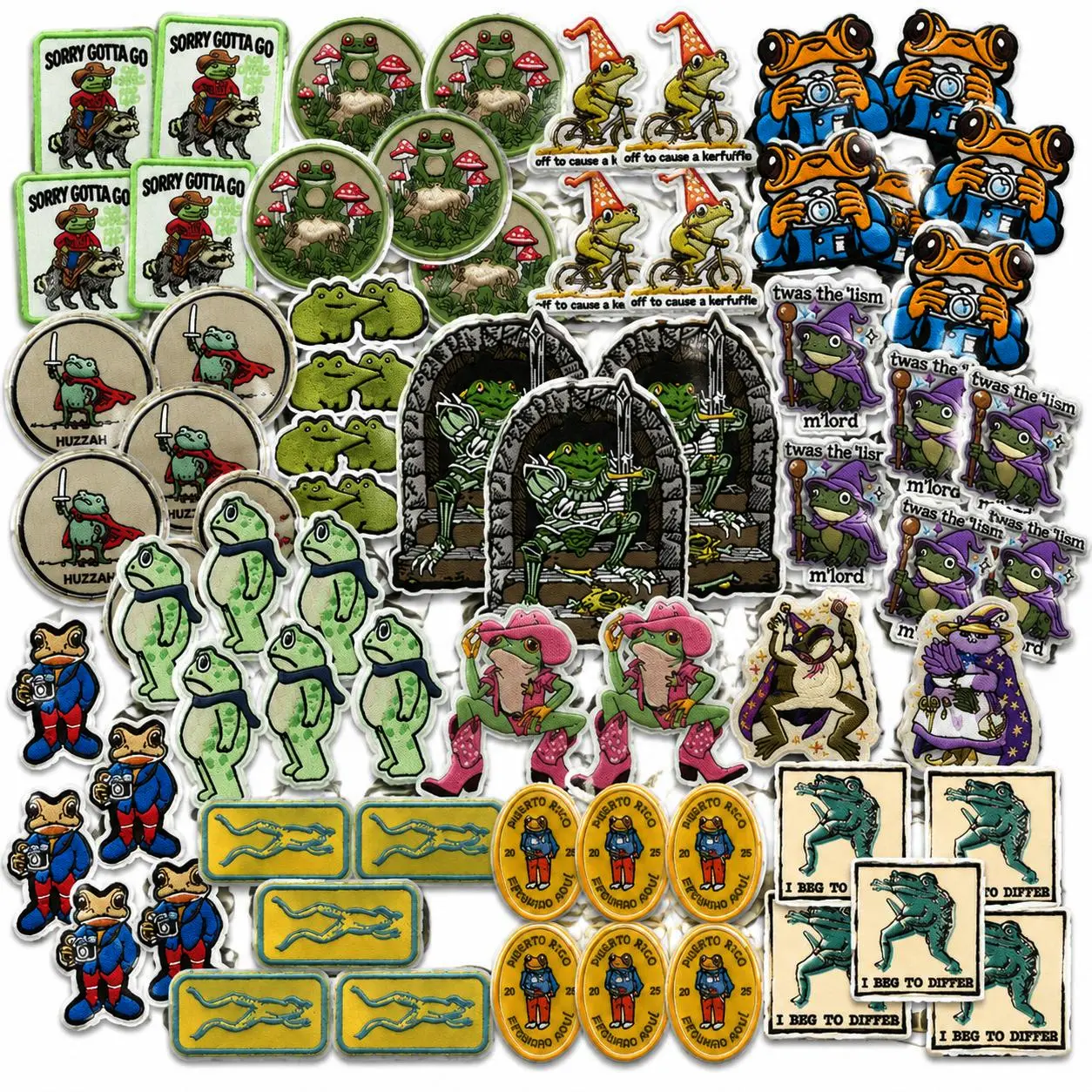 40PCS Embroidered Frog Iron-On Patches - Animal Fun, Fabric Polyester Appliques for Clothing Repair, Easy Apply Iron-On/Sew-On for Jackets, Jeans, DIY Craft Projects, Sewing Accessories with Free Shipping