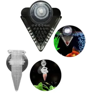 Aquarium Cone Red Worm Feeder Acrylic V-Shape Automatic Fish Feeder with Suction Cup for Brine Shrimp Food Feeding Cup Easy Installation & Versatile Use