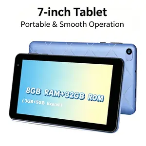Android 15 Tablet 7 Inches with Case, 8GB RAM (3gb+5gb Expandable), 32GB ROM, New Model, Touchscreen Tablet