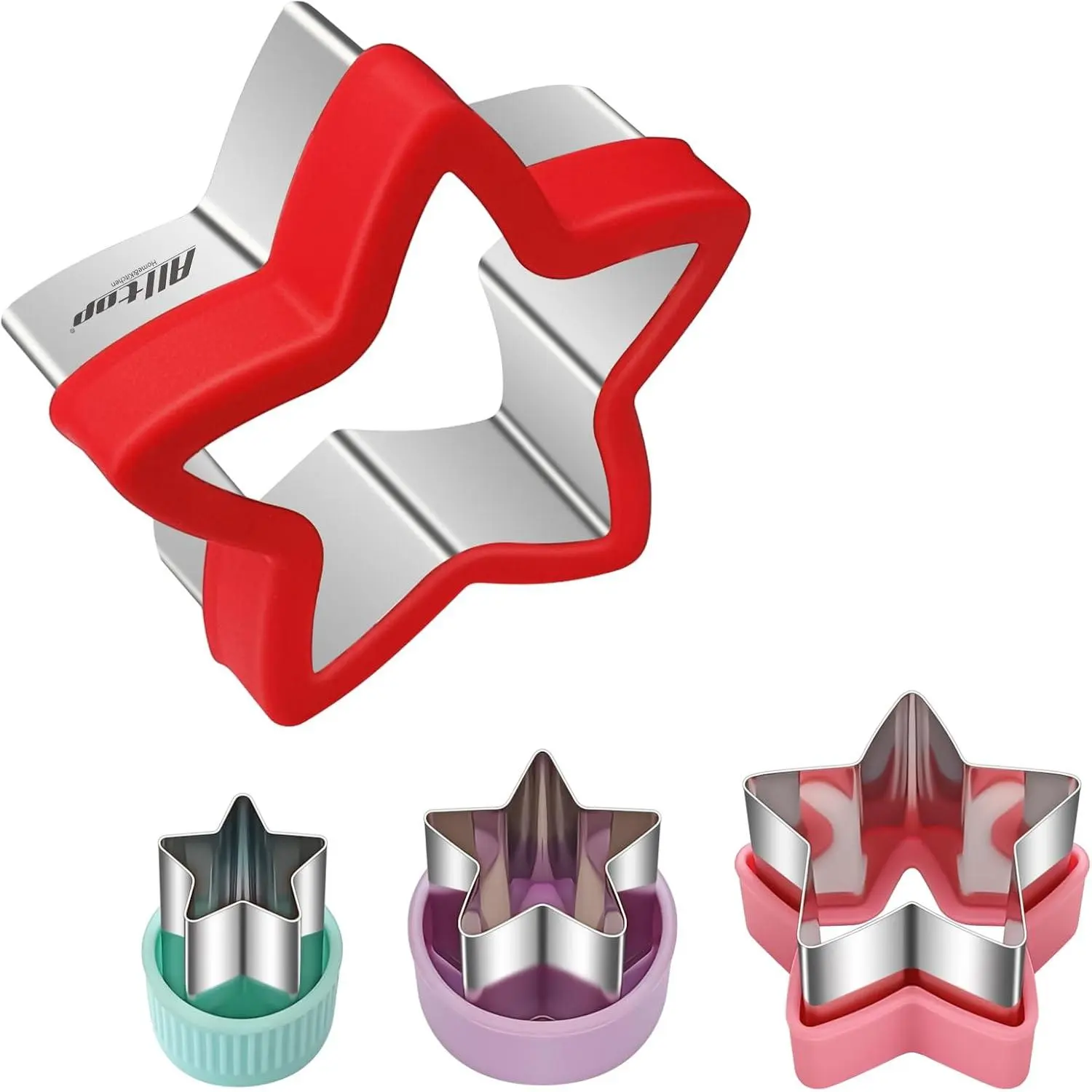 Cookie Cutters Set - 4 count Different Sized Biscuit , Donut & English Muffin  for Baking