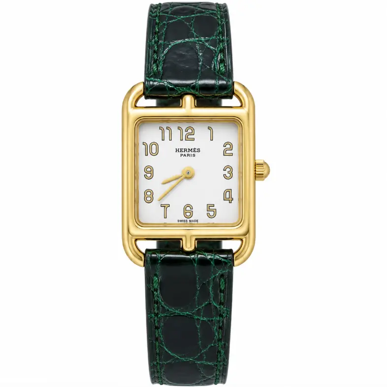 Hermès Cape Cod CC1.185 20 × 28mm Quartz Mother-of-Pearl Dial 18K Yellow Gold Ladies Watch WHT032645