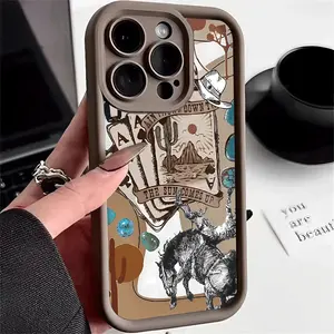 Phone Case for iPhone 17 Air 16e 16 15 14 Pro Max 13 12 11 XR XS Plus Western Soul  Anti-Scratch Shockproof Soft Silicone Protective Cover