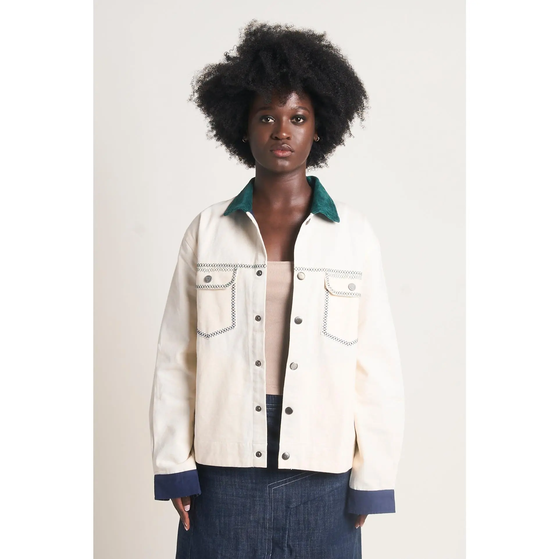 Embroidered Worker Jacket