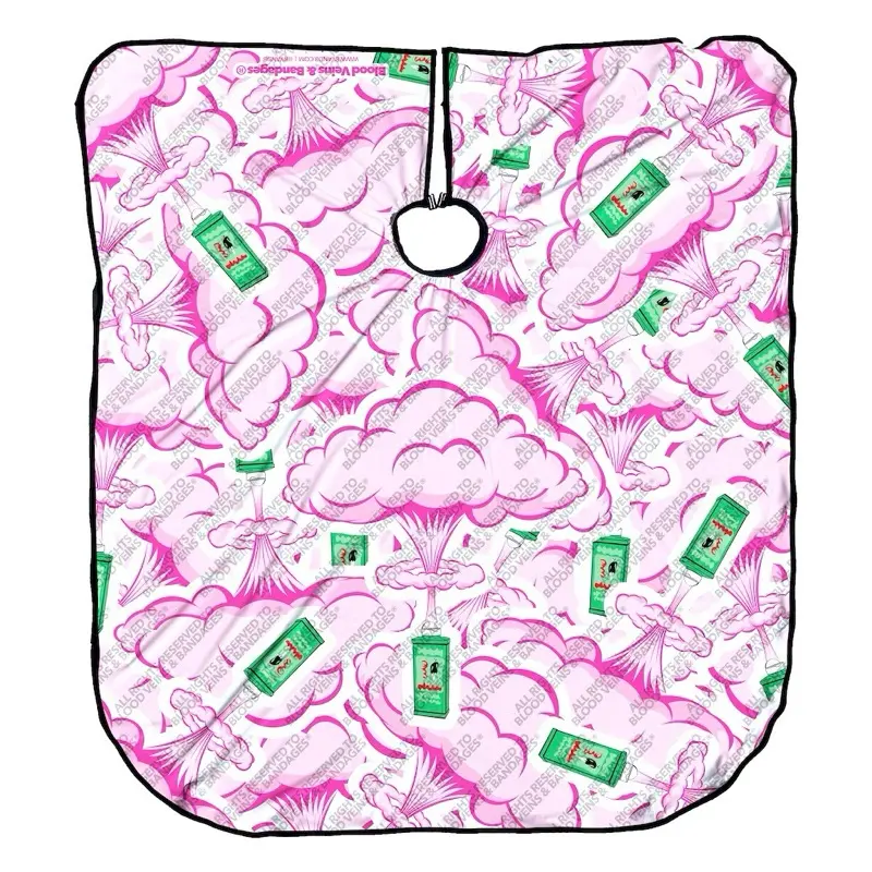 Talc Bomb - Blood Veins and Bandages Elastic Collector's Barber Cape