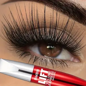 4D Volumizing Waterproof Mascara, Voluminous Mascara - Deep Black, smudge-proof, long-lasting for lengthening and thickening lashes, clump-free formula for a dramatic effect, suitable for all-day wear for everyday and special occasions