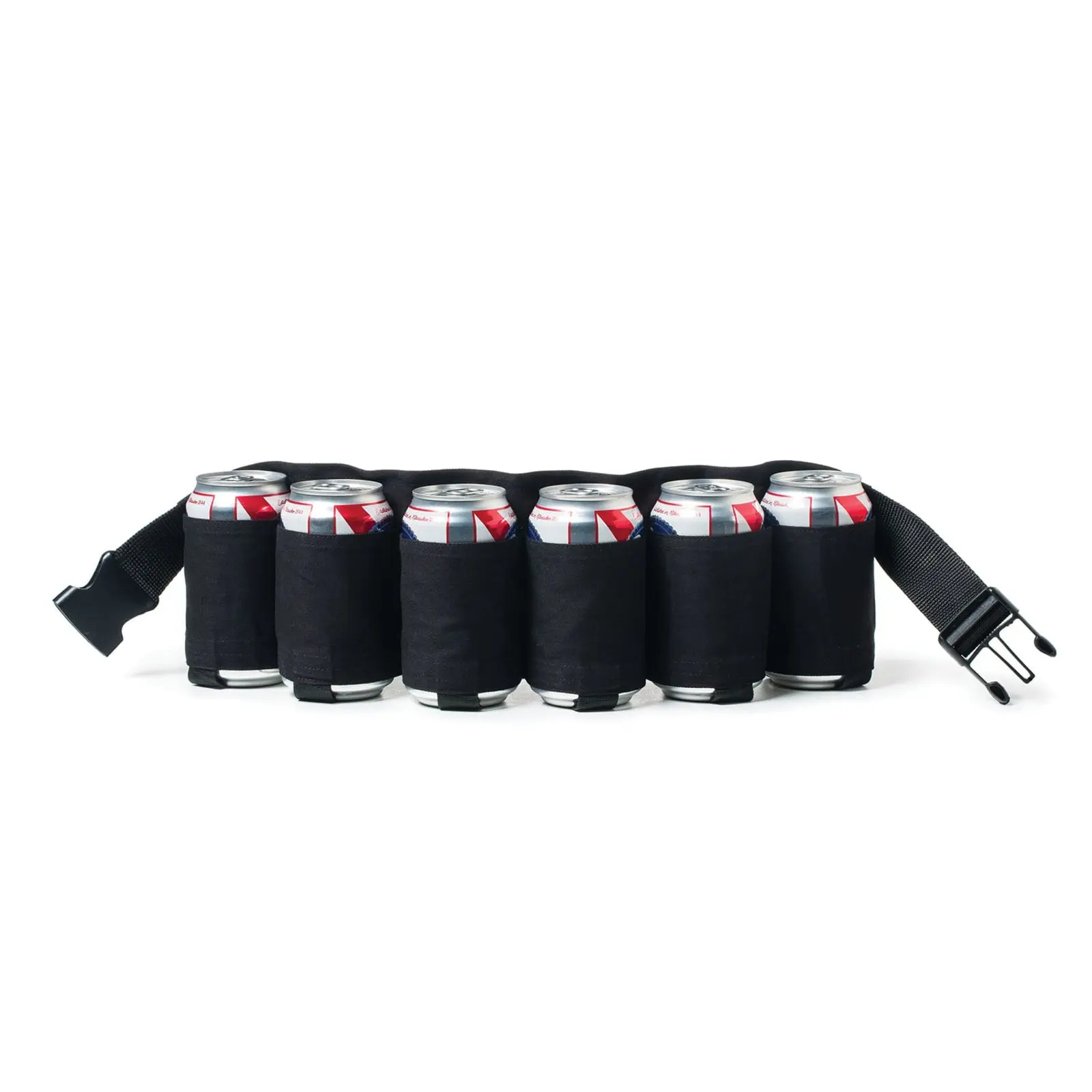 BigMouth The Beer Belt — Black Novelty Drink Belt, Holds a Six-Pack of Cans, Funny Gag Gift for Men, Bachelor Party, Tailgate and White Elephant Parties Trip Classic