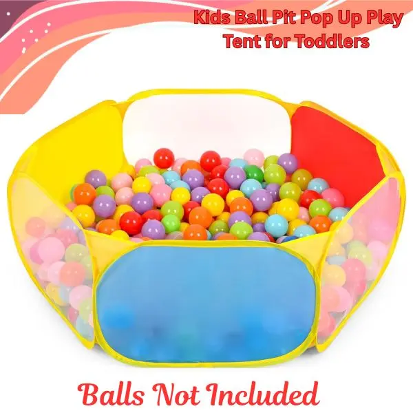 Unisex Kids Pop-Up Ball Pit Play Tent, Indoor/Outdoor Toddler Playpen with Zipper Storage Bag, Easter Gift for Boys Girls (Balls Not Included), Storage Bags