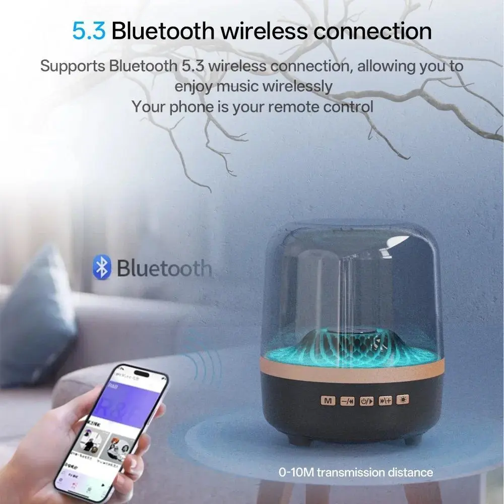 glass speakers Portable Wireless Soundbar Bluetooth 5.3 Home Theater Speaker Subwoofer Hi-Fi Acoustic Breathing Lamp for Android IOS microphone for content Foldable 4K Projector Screen Smart Sunrise LED Table Lamp with Speaker in 1 wire les small, Smartph