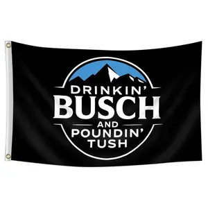 Funny Bush Drinking Flag ,Wall Decor Banner Gift for Husband,Dormitory, bar, garage wall decoration，Patriotic American flag banner, Wall Hanging