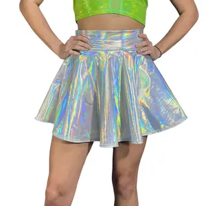 Skater Skirt - Opal Holographic Iridescent
