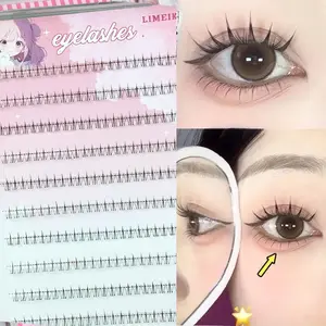 240 Cluster Fairy Flame Fluffy Eyelashes, Cartoon Devil Style, Natural Look, Transparent Stem, Easy Application, Perfect for Daily Wear & Events