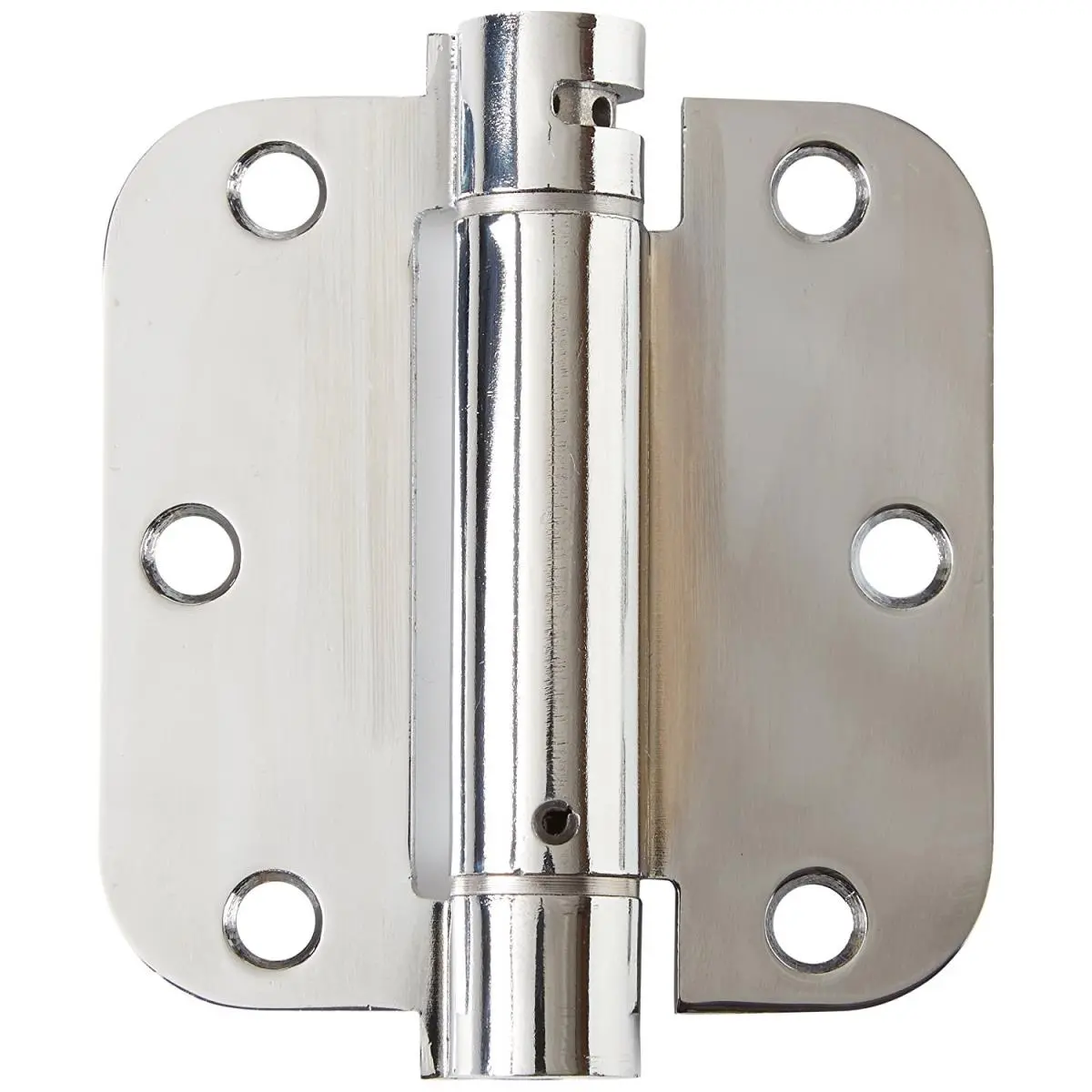 Deltana DSH35R526 Chrome Metal Spring Hinge, 3.5x3.5x0.62 in. Steel, US26 Door Hardware for Tools & Hardware Applications, Chrome Metal Hinges