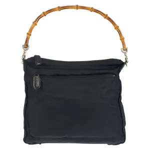 Pre-owned GUCCI Nylon Shoulder Bags Bamboo Handbag