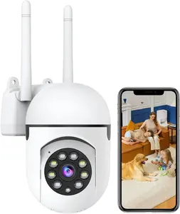 1080P Security Camera Wired Baby Monitor with 360° Pan/Tilt 2-Way Audio Color Night Vision AI Detection SD/Cloud Storage 2.4G/5GHz WiFi Home Surveillance Cam Compatible with Alexa