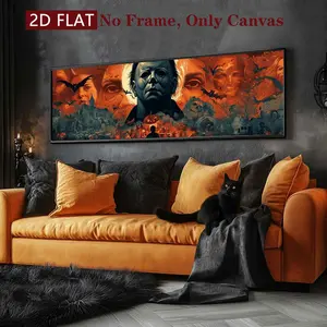 Horror Movie Character Canvas Poster, Halloween Decorations, Modern Living Room Wall Art, Waterproof Painting, No Frame Required