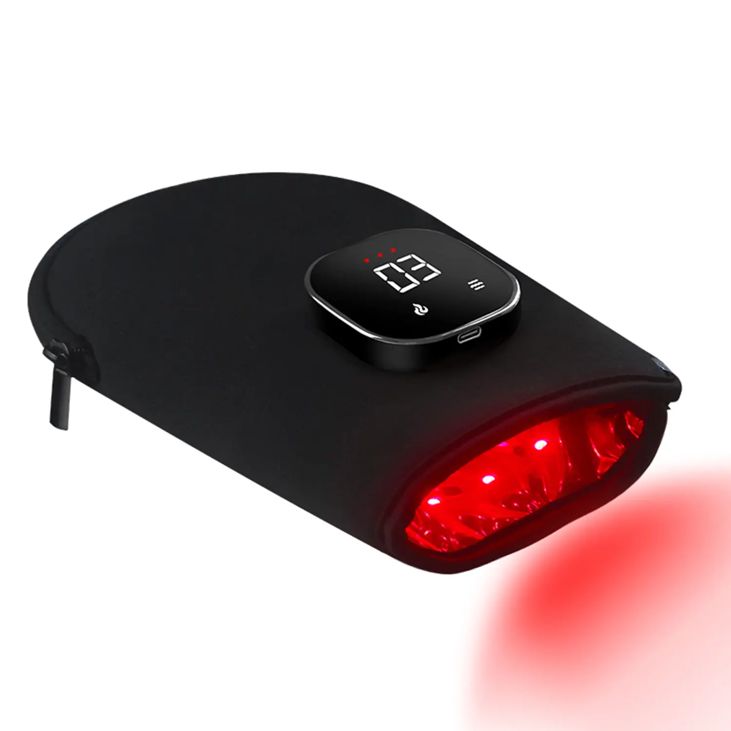 Megelin Red Light Therapy Glove, Rechargeable LED Light for Muscle Relief, Battery Powered Personal Care Device with 80 LEDs Total, Plug-Free Use, Circulation Aid