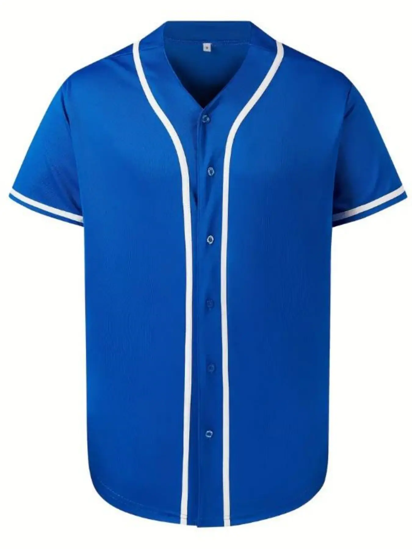 Blank Plain Hip Hop Hipster Blue Baseball Solid Casual Jersey Button Down Shirts Lightweight Jersey Sports Uniforms Men Women Jersey