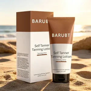Self Tanning Lotion 222ml – BARUBT Natural Bronzer – Golden Sunless Tanner for Fair to Medium Skin – Buildable Glow, No Orange – Moisturizing Formula with Jojoba & Argan Oil – At-Home Tanning for Face, Neck & Body