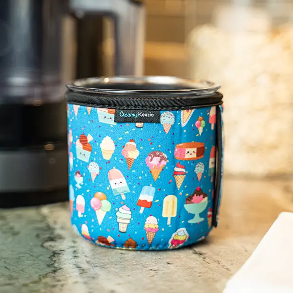 16oz Ninja Creamy Koozie , Neoprene Insulated Thermal Sleeve For Ninja CREAMi Dessert Cup, Keep Your Dessert Cold While Keeping Your Hands Warm, Finger Slot For Easy Holding