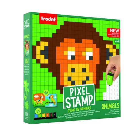 Stamp By Number Kit - Learning Game for Kids - Pixel Stamp Kit
