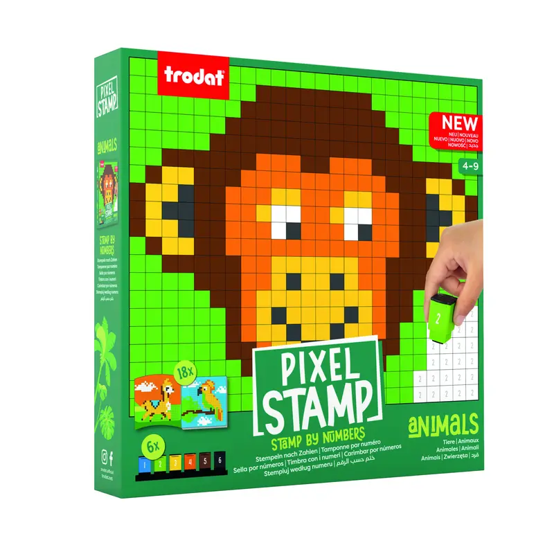 Stamp By Number Kit - Learning Game for Kids - Pixel Stamp Kit