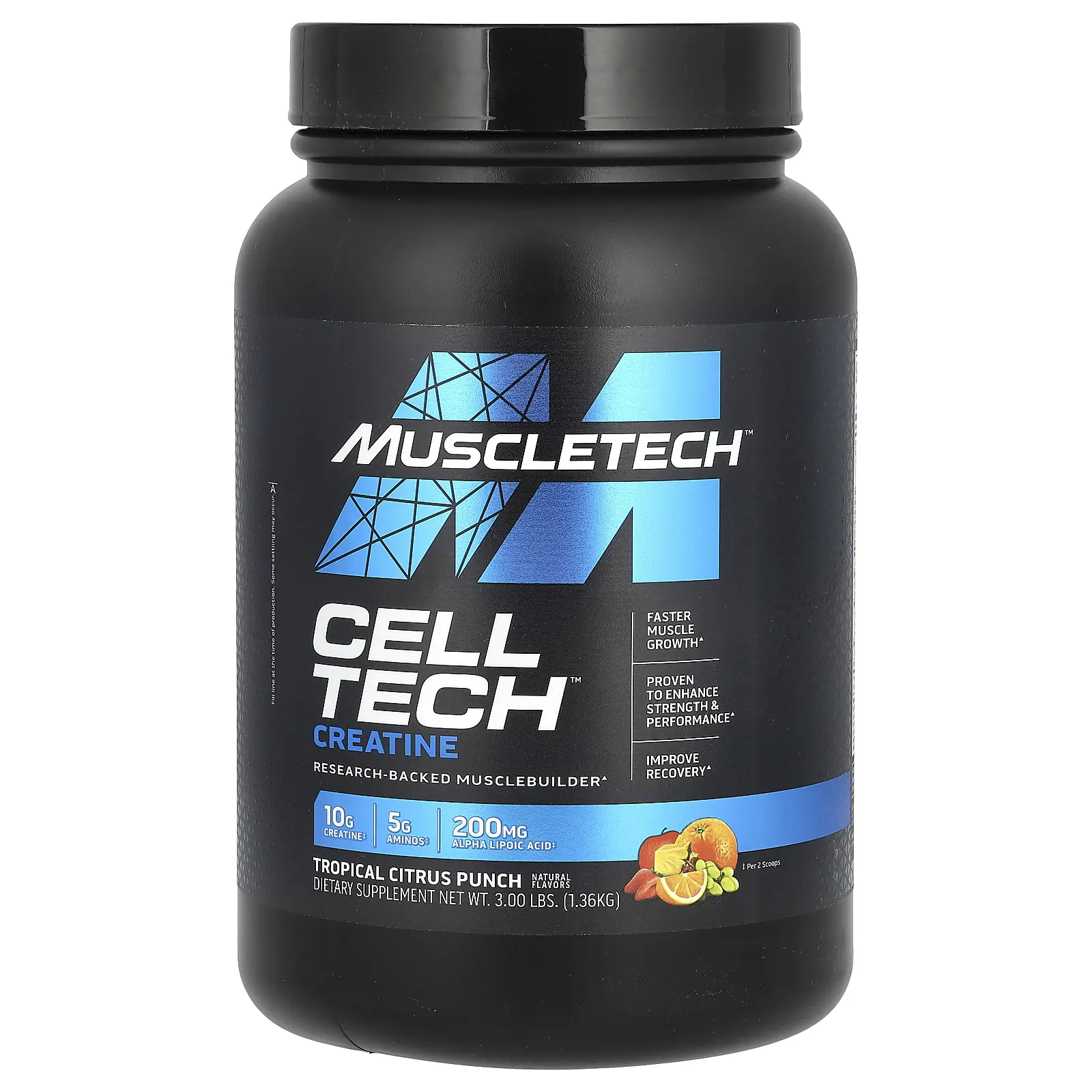 MuscleTech Cell-Tech™ Creatine, Tropical Citrus Punch, 3 lbs (1.36 kg) MuscleTech Cell-Tech™ Creatine, Tropical Citrus Punch, 3 lbs (1.36 kg)