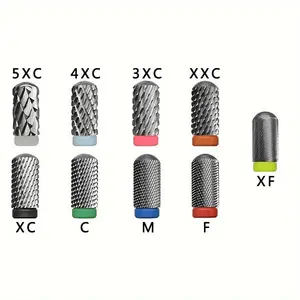 Large Original Nail Drill Bits, Tungsten Steel Carbide Barrel Round Smooth Top, Fast Remove Acrylic Or Hard Gel for Nail Art Tools Nail Bits Manicure