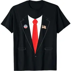 Tuxedo Suit Presidents day Tee Trump Pin Costume 2024 T-Shirt