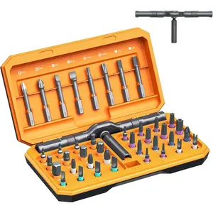 ORIA Ratchet Screwdriver Set, 42 in 1 Screwdriver Kit with T Handle, Repair Tool Kit with 40 PCS Bits, Case for Home Appliances, DIY