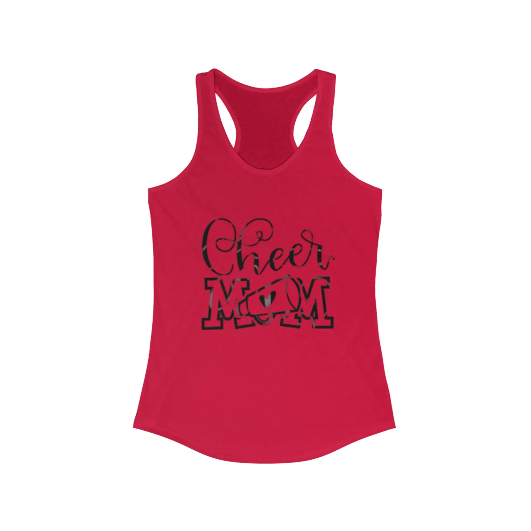 Cheer Mom Racerback Tank, Cheerleading Apparel, Mother’s Day Gift, Sports Tank Top, Comfortable Workout Wear, Team Spirit Shirt