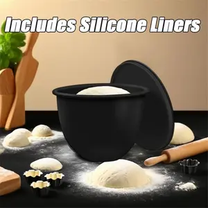 Silicone Bowl Liners for 5 Qt Kitchenaid Mixers, Non-Slip Stand Mixer with Lid, Heat-Resistant, Easy to Clean, Protects Mixing Bowl