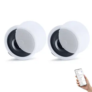 【Summervibes】VEVOR Bluetooth Ceiling Speakers, 8", In Ceiling & In-Wall Speaker System with Amplifier, 2-Way Flush Mount Speakers, for Damp Humid Placement, Home Theater, Living Room, or Covered Patio, 1 Pair
