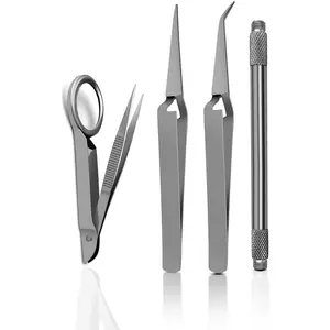 4 Pcs Foreign Object Removal Kit Splinter Probe Eye Magnet Splinter Removal Kit O.R. Grade Stainless Steel for Educational Use