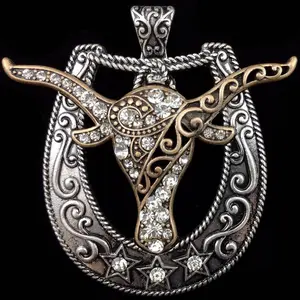Longhorn Pendant with Magnetic Bail
