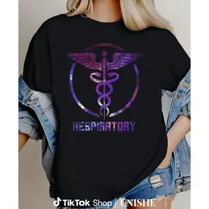 Respiratory Therapist Casual T-Shirt – 100% Cotton Short Sleeve Therapy Design Tee