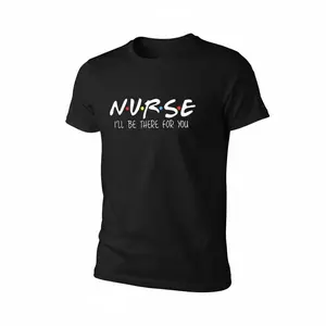 Nurse Friend "I'll Be There For You" Shirt - Casual Fitted Crew Neck T-Shirt for Women, Soft Cotton Blend, Summer Wear, Medium Length, Short Sleeves