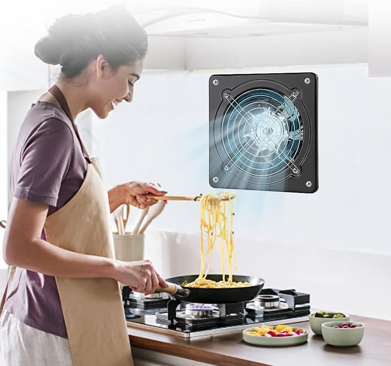 8 inch Exhaust Fan With Switch Through-wall installation Ventilation Fan 110V Exhaust Smoke Fan