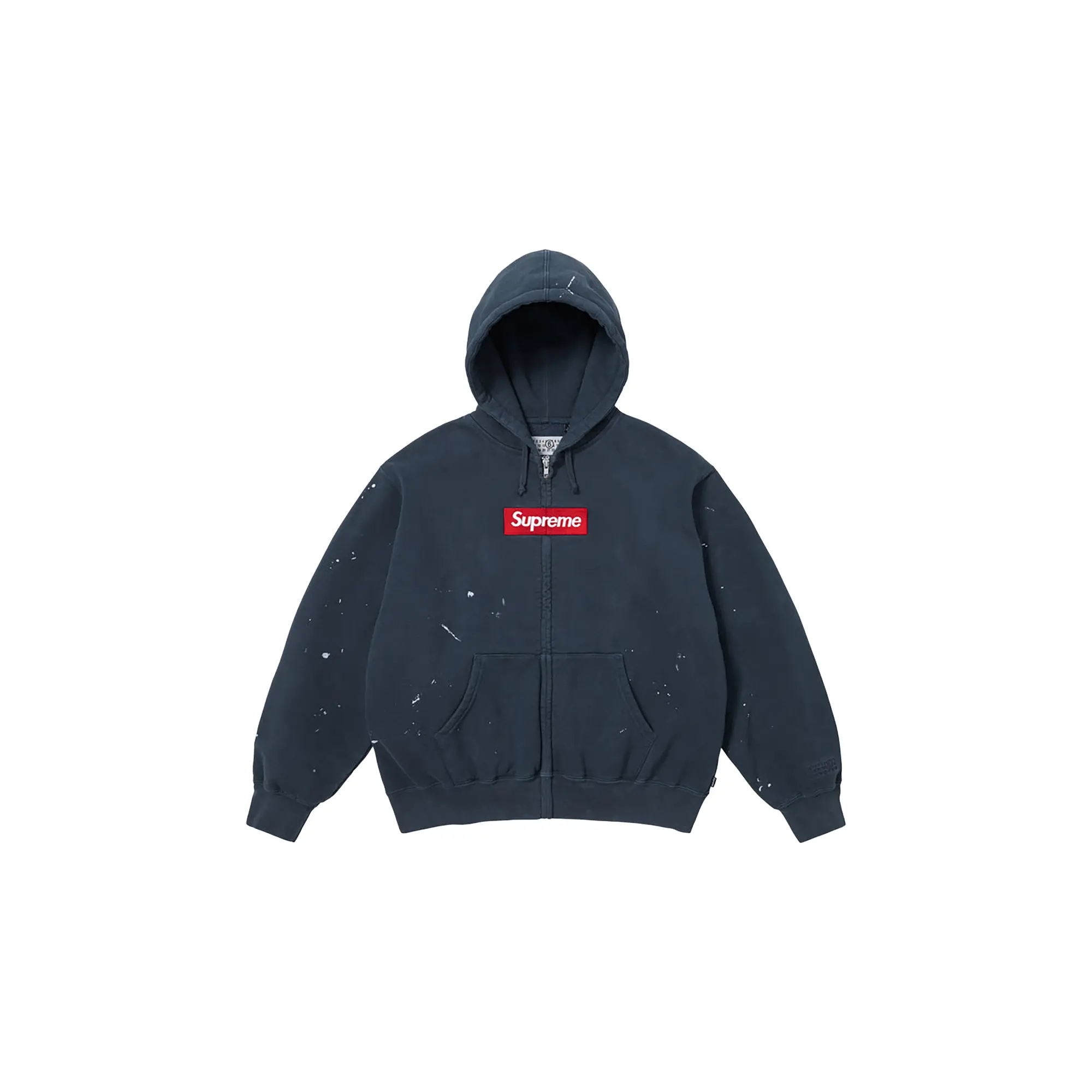 MM6 Maison Margiela Box Logo Zip Up Sweatshirt "SS26 - Navy" SU27170