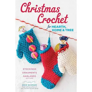 Christmas Crochet Decoration Set - Beginner-Friendly Traditional Holiday Decor Accessories, Including Stockings, Ornaments, Garlands, for Hearth, Tree, Decorating My Apartment