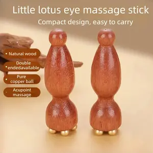 Solid Wood Facial Massager, Face Beauty Tool, Eye Gua Sha Stick for Muscle Stimulation and Acupuncture Skincare