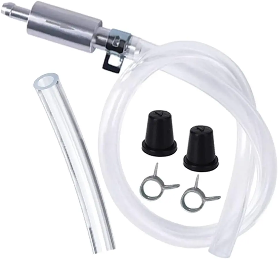 4 PCS Universal Brake Fluid Deflerator, Brake Bleed Hose, Brake System Bleeding Tools, Auto Motorcycle Clutch One-Way Check Valve Tube Deflation Tool Kit Hose with Metal Clamp,Practical One Ways Brakes Bleeders Valves Hose Kits