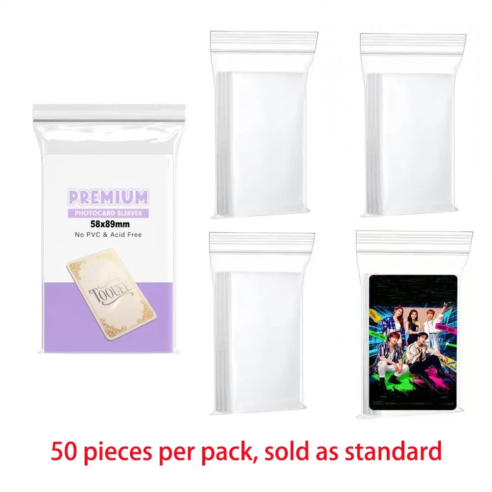 50/100/200/500 Pcs Kpop Photocard Sleeves 58×89mm Ultra Clear Photo Card Sleeves PVC Free & Acid Free Photocards Holder for Kpop Cards Collector,Kpop Lovers, Trading Card Sleeve Card Sleeve Protectors